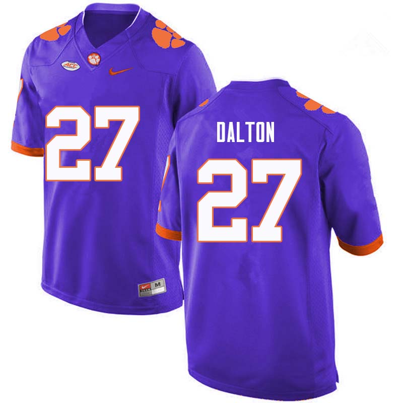 Men #27 Alex Dalton Clemson Tigers College Football Jerseys Sale-Purple